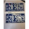 Image 1 : 1965 pair Quebec license plates