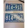 Image 1 : Pair Ontario 1967 License plates