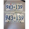 Image 1 : Pair Ontario 1970 license plates