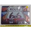 Image 1 : Route 66 Mustang Tin Sign