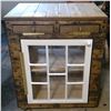 Image 5 : Hand-Crafted Pine Kitchen Island on Wheels - 39x32.5x24
