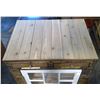 Image 6 : Hand-Crafted Pine Kitchen Island on Wheels - 39x32.5x24