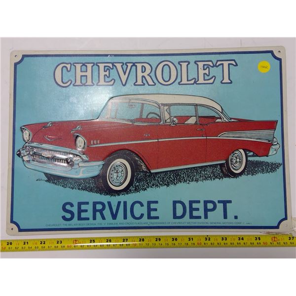 Tin Chevrolet Sign
