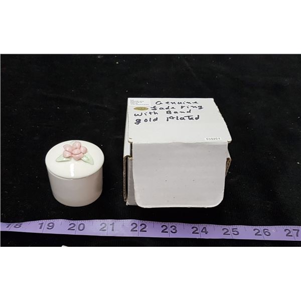 Jade Ring 14k Gold Plated