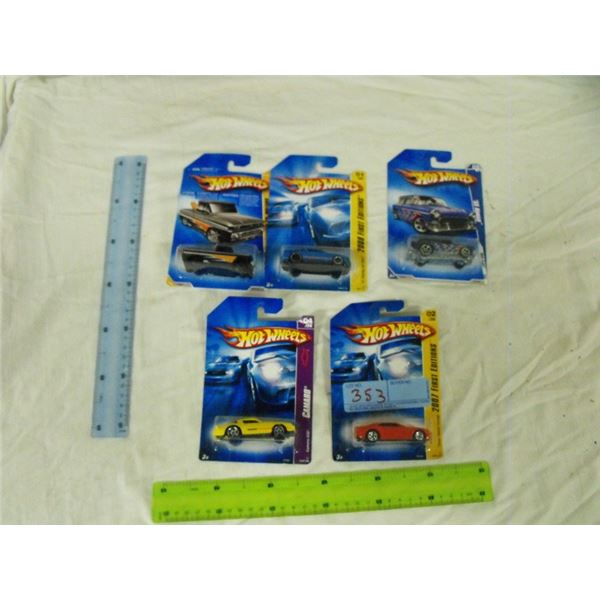 Lot of 5 Hot wheel toys - new in box