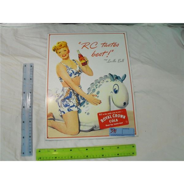 Royale Crown Cola tin sign - decorative