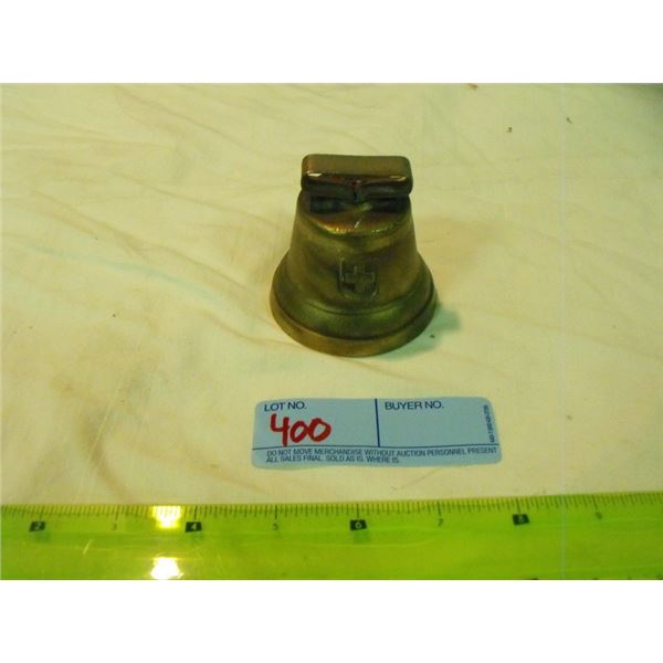 Brass bell with cross