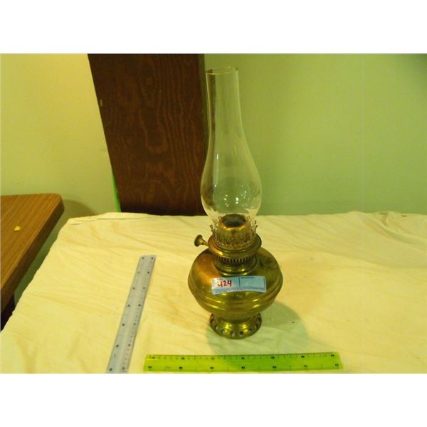 Brass oil lamp
