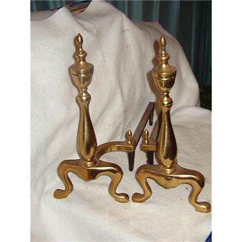 Andirons Antique Brass Fireplace Andirons 1553527