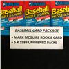 Image 2 : BASEBALL CARD PACKAGE (MCGWIRE RC)