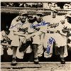 Image 2 : 1947 BROOKLYN DODGERS HAND SIGNED PHOTO w/ PEEWEE REESE, SPIDER JORGENSON, EDDIE STANKY