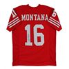 Image 1 : Joe Montana Authentic Signed Red Pro Style Jersey Autographed (JSA Certified)