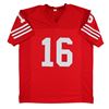 Image 3 : Joe Montana Authentic Signed Red Pro Style Jersey Autographed (JSA Certified)