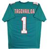 Image 1 : Tua Tagovailoa Authentic Signed Teal Pro Style Jersey Autographed (Beckett Witnessed)