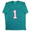 Image 3 : Tua Tagovailoa Authentic Signed Teal Pro Style Jersey Autographed (Beckett Witnessed)