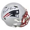 Image 1 : Patriots N'Keal Harry Authentic Signed Full Size Speed Rep Helmet (Beckett Certified)