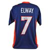 Image 1 : John Elway Authentic Signed Navy Blue Pro Style Jersey (Beckett Witnessed)