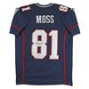 Image 1 : Randy Moss Authentic Signed Navy Pro Style Jersey Autographed (Beckett Witnessed)