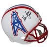 Image 1 : Oilers Warren Moon "HOF 06" Signed 81-96 Throwback Full Size Rep Helmet BAS