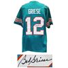 Image 1 :  BOB GRIESE SIGNED TEAL CUSTOM FOOTBALL JERSEY (SCHWARTZ)