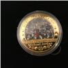 Image 2 : MICHAEL JORDAN MVP BASKETBALL GOLD PLATED COIN w/ CASE & CERTIFICATE