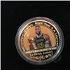 Image 2 : LeBRON JAMES GOLD PLATED BASKETBALL COIN w/ CASE & CERTIFICATE