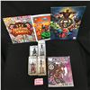 Image 1 : MARVEL/ DC CHESS COLLECTIBLES & STICKER BOOKS LOT