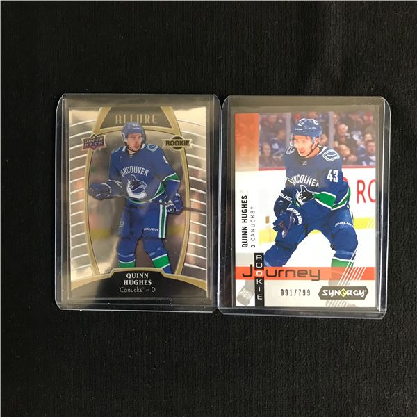 QUINN HUGHES ROOKIE HOCKEY CARD LOT