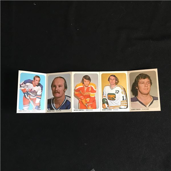 1973-74 QUAKER OATS WHA UNCUT HOCKEY CARD LOT