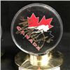 Image 2 : DEREK ROY & MANNY MALHOTRA SIGNED TEAM CANADA HOCKEY PUCKS