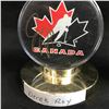 Image 3 : DEREK ROY & MANNY MALHOTRA SIGNED TEAM CANADA HOCKEY PUCKS