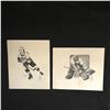 Image 1 : STEVE CARTER HOCKEY ART SKETCHES LOT (GRETZKY/ DRYDEN)