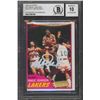 Image 1 : 1981-82 TOPPS #21 MAGIC JOHNSON BECKETT WITNESSED AUTHENTIC AUTOGRAPH (BECKETT 10 AUTOGRAPH)