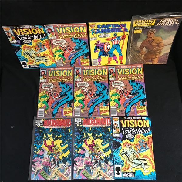 VISION AND THE SCARLETT WITCH/ MICRONAUTS COMIC BOOK  LOT