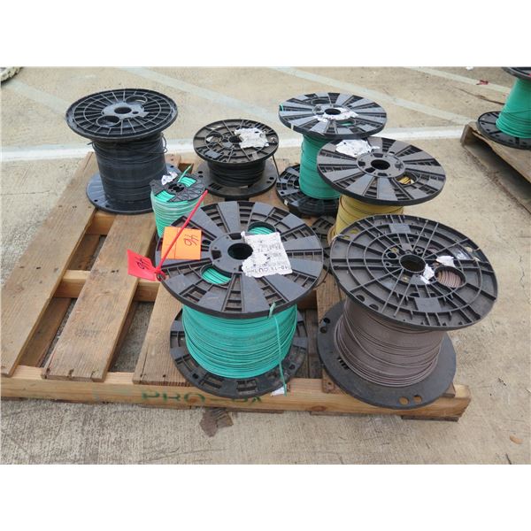 Qty 7 Spools 10-19/10-7 THHN-THWN MYW-AWM Cable Misc Colors