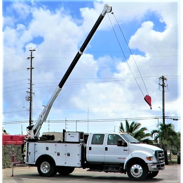 Ford 2010 F650 Super Duty Diesel Service Truck w/ Boom & Compressor 60,710 Miles