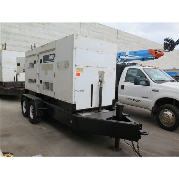 MQ Power 300 KVA WhisperWatt Diesel Powered AC Generator DCA-300SSK2 on Trailer (Starts & Runs, Prod