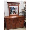 Image 3 : 4 Pc BR Set Dresser & Mirror 40"H 60"W 18"D-Plus Mirror 32" x 40" , 2 Nite Tables 26"H 30"W 16" D x 