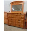 Image 2 : 4 Pc Pine BR Suite Dresser & Mirror 48" 57" 19 " PLus Mirror is 34" x 41", 2 Nite Tables 26"H x 26"W