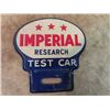 Image 1 : Vintage 3 Star Imperial Research Test Car License Plate Topper- Metal Embossed 5" H up to 5"W