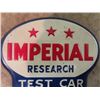 Image 2 : Vintage 3 Star Imperial Research Test Car License Plate Topper- Metal Embossed 5" H up to 5"W