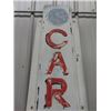 Image 2 : Metal Hand Painted 25 Cents Car Wash- Art Deco-ish Cool Sign
