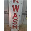 Image 3 : Metal Hand Painted 25 Cents Car Wash- Art Deco-ish Cool Sign