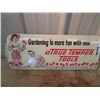 Image 1 : Metal True Temper Tools Sign 9.5" x 22" - Lady Fraphics with 60's Hairdoo's