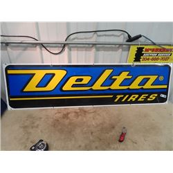 Metal Delta TIres Sign 16" x 62"