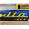 Image 3 : Metal Delta TIres Sign 16" x 62"