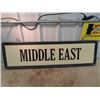 Image 2 : Wooden Middle Eat Sign 14" x 48" - 2 Sided Originated from the Old Spaghetti Factory
