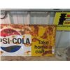 Image 3 : Metal Embossed Pepsi Cola Sign 17.5" x 47"