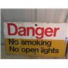 Image 2 : 2 Metal Signs 1) Danger- No Smoking 12" x 21" & 1) Danger High Voltage 10" x 14"