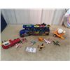 Image 1 : Hotwheel Semi Full of Cars, Tonka Cement Mixer, Planes Plus More!
